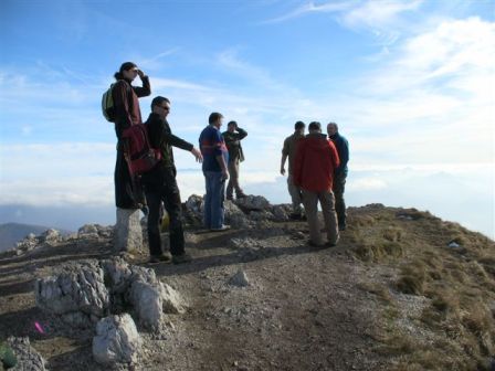 Naše skupinka na vrcholu Chleba.