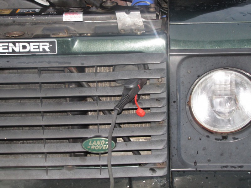 kabel předehřevu...